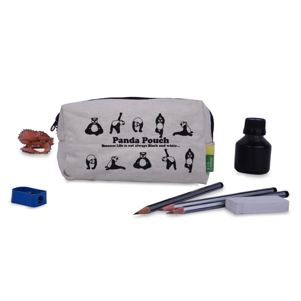 Panda Canvas Pouch