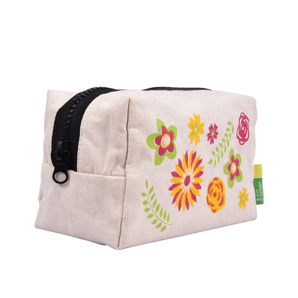 Floral Canvas Pouch