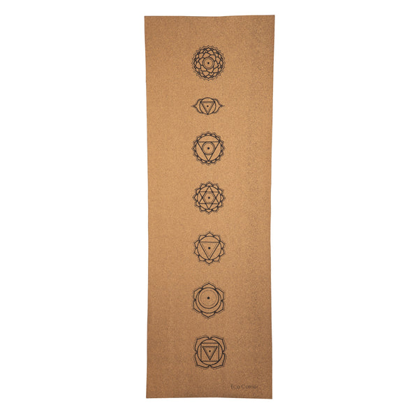 7 Chakra Premium Cork Yoga Mat