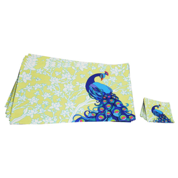Elegant Peacock Table Mat Set of 6