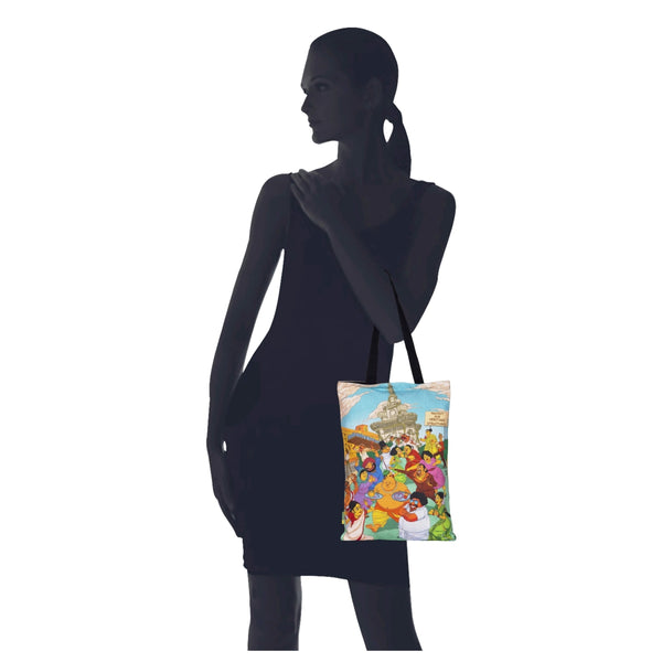 Fountain Cotton Tote Bag