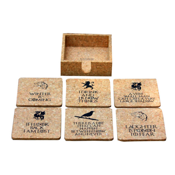 GOT FUN Cork Coaster Set
