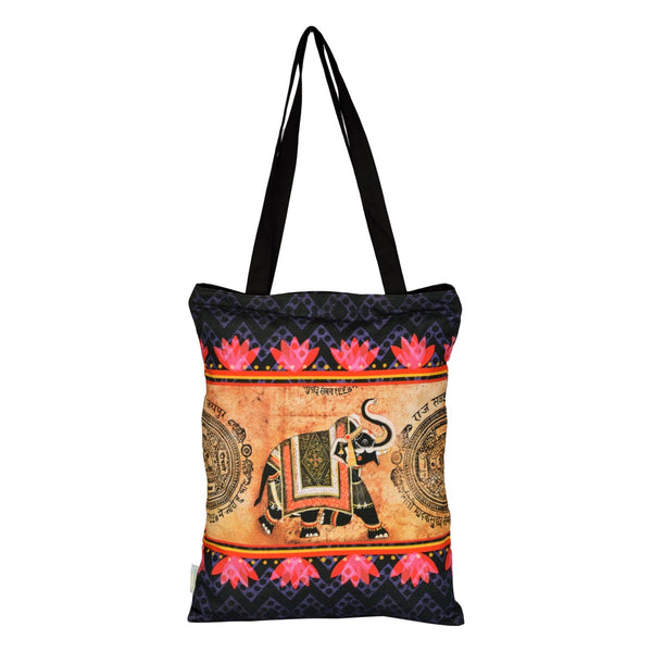 Small Indian Elephant Cotton Bag