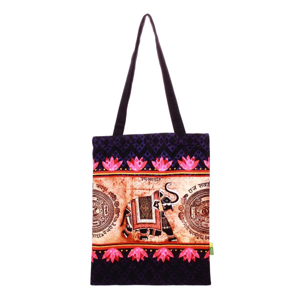 Small Indian Elephant Cotton Bag
