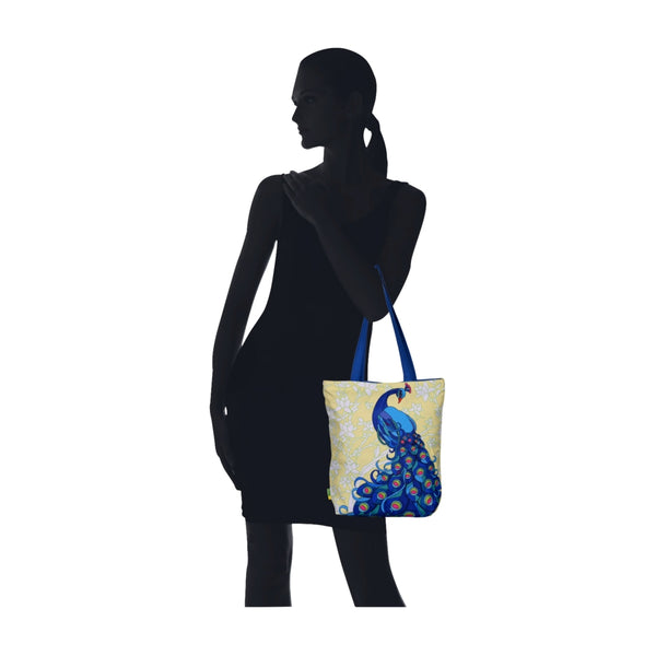 Elegant Peacock RPET Tote Bag