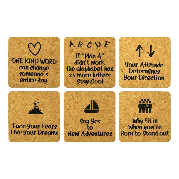 Quotes Cork Coaster Set