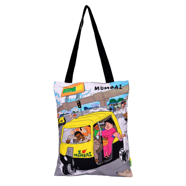Small Aamchi Mumbai Auto Cotton Bag