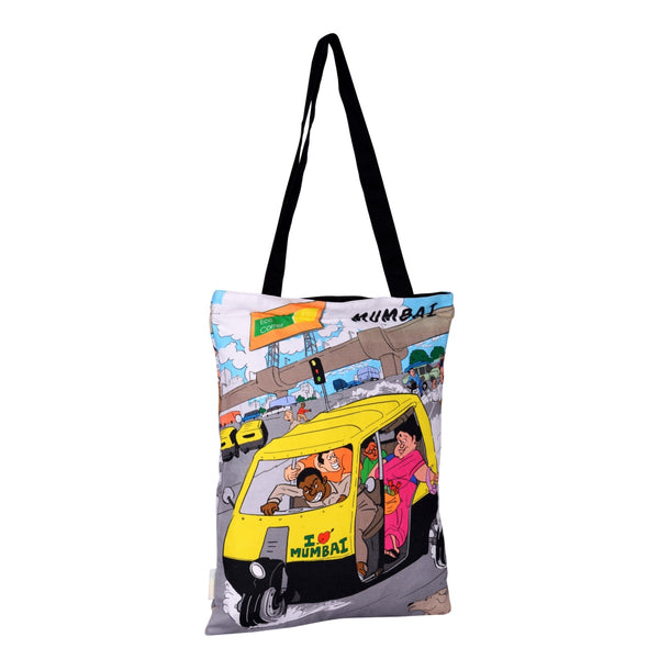 Small Aamchi Mumbai Auto Cotton Bag