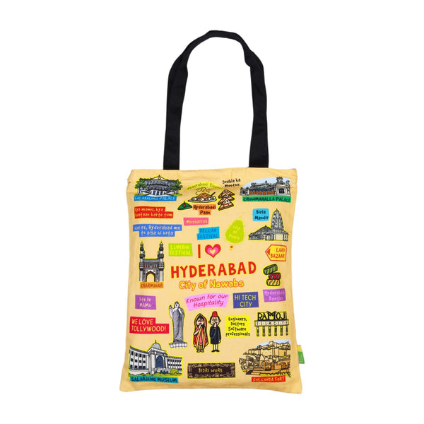 Small Coloured Hyderabad Cotton Bag