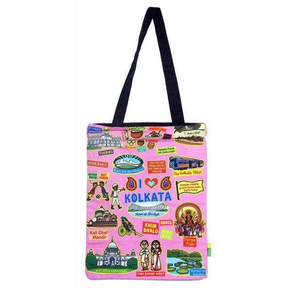 Small Coloured Kolkata Cotton Bag