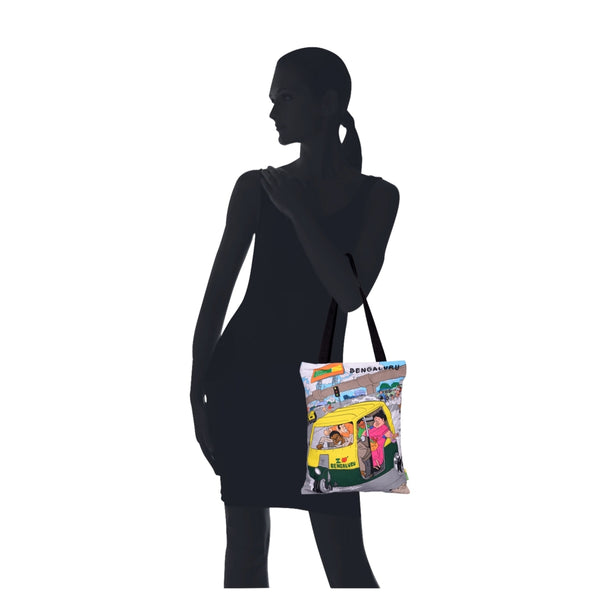 Small Namma Bengaluru Auto Cotton Bag