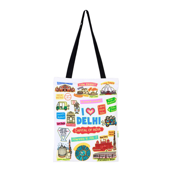 Small White Delhi Cotton Bag