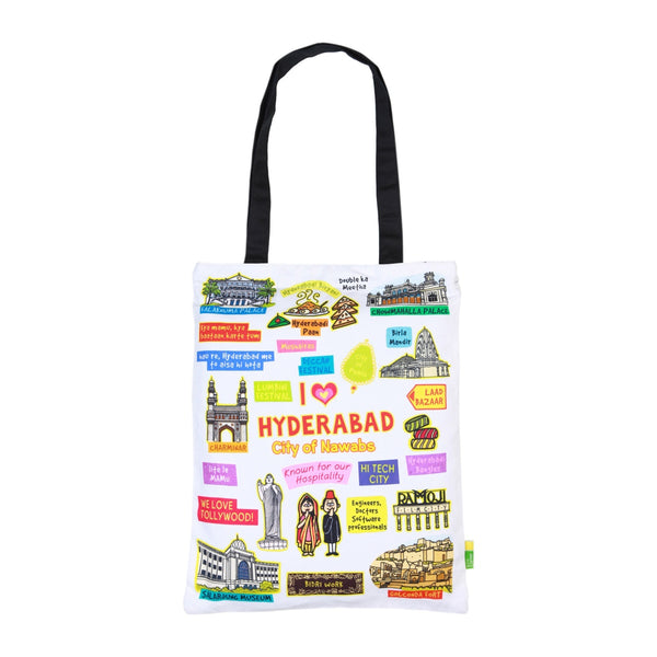 Small White Hyderabad Cotton Bag