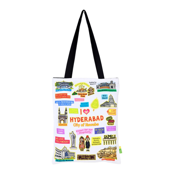 Small White Hyderabad Cotton Bag