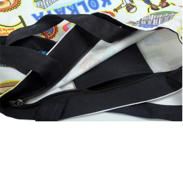 Small White Kolkata Cotton Bag