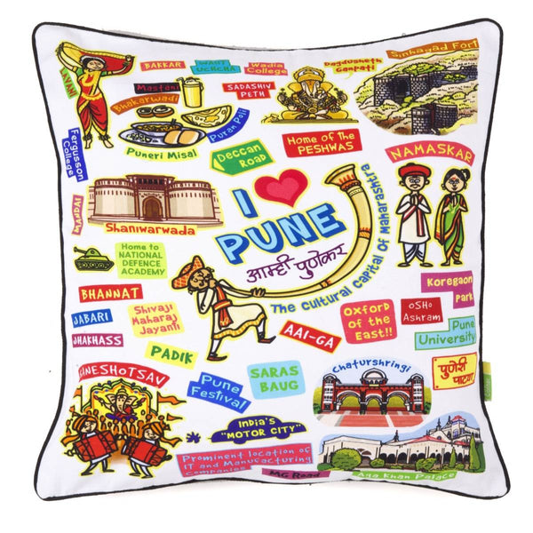 White Pune Cushion Cover