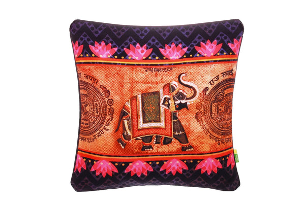 Indian Elephant Cushion Cover