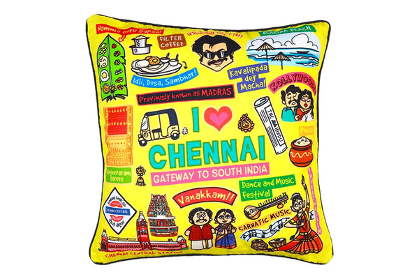 Coloured Chennai Cushion Cover