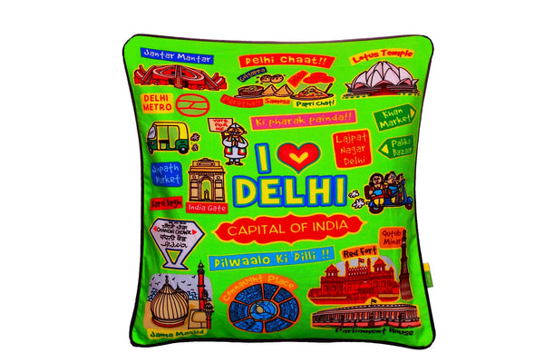 Coloured Delhi Cushion Cover