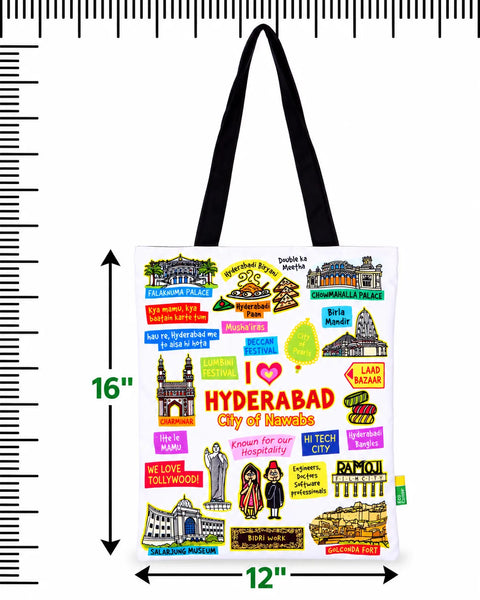 Small White Hyderabad Cotton Bag
