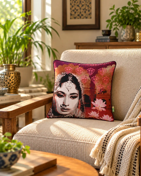 Meena Kumari Tribute Cushion Cover