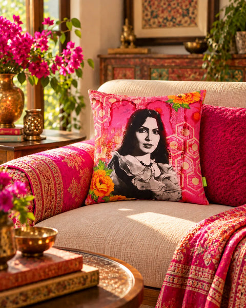 Parveen Babi Tribute Cushion Cover