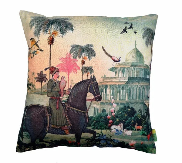 Indian Art Horse Cushion Cover