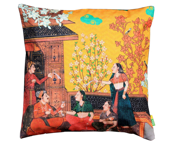 Indian Art Balcony Cushion Cover