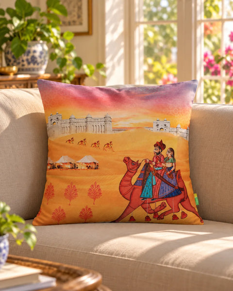 Indian Art Camel Cushion Cover