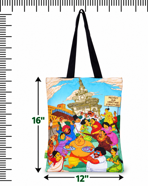 Fountain Cotton Tote Bag