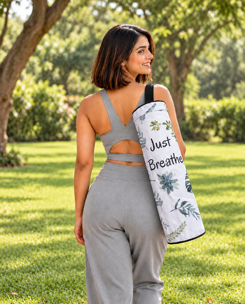 Green Leaves Yoga Mat Bag