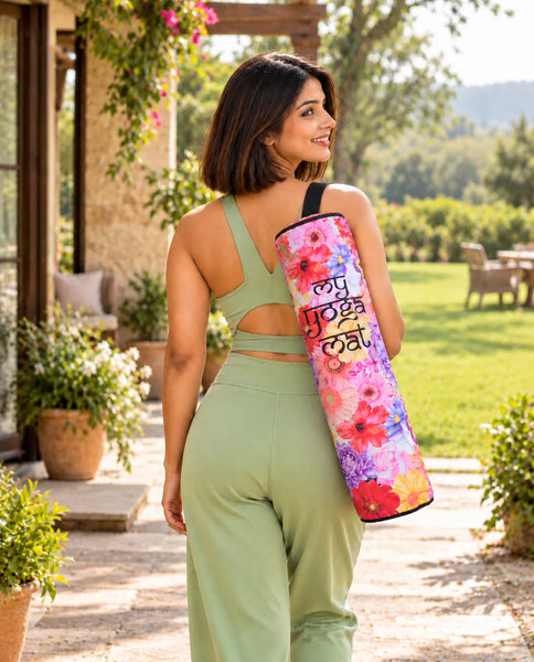 Garden Flowers Yoga Mat Bag