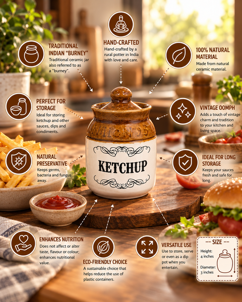 Ketchup Ceramic Jar
