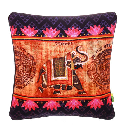 Indian Elephant Cushion Cover