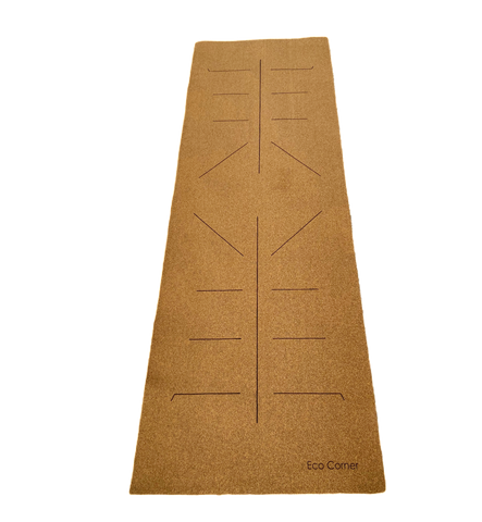 Stance Marking Cork Yoga Mat